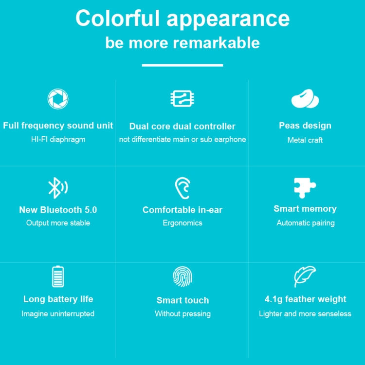 ELEPHONE Elepods S TWS IPX5 Waterproof Bluetooth 5.0 Smart Noise Cancelling Wireless Bluetooth Earphone with Charging Case