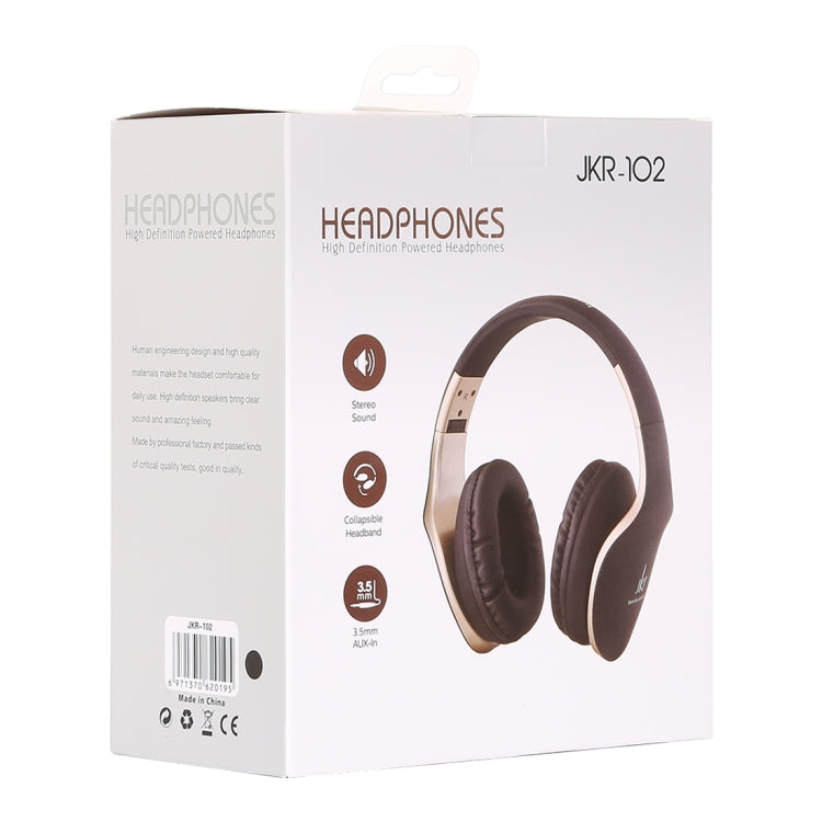 JKR-102 Collapsible Stereo Wired Headset with Microphone