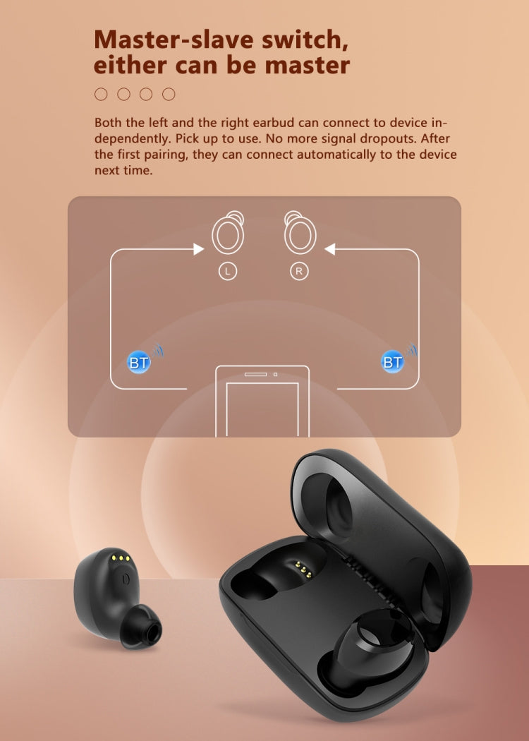 [HK Warehouse] Blackview AirBuds 1 TWS Noise Cancelling Wireless Bluetooth Earphone with Charging Box, Support Auto Pairing & Auto Play Music & Voice Assistant(Black)