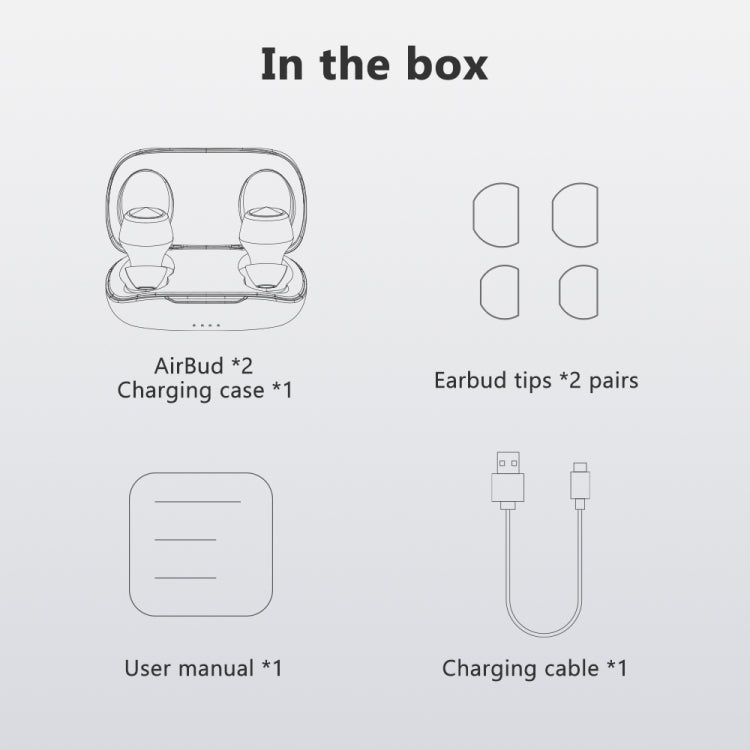 [HK Warehouse] Blackview AirBuds 1 TWS Noise Cancelling Wireless Bluetooth Earphone with Charging Box, Support Auto Pairing & Auto Play Music & Voice Assistant(Black)