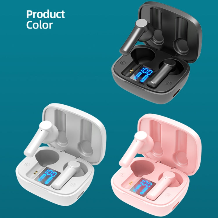 LB-8 Bluetooth 5.0 Stereo Wireless Bluetooth Earphone with Charging Box & LED Battery Display, Support Fingerprint Touch & Call & Voice Assistant & Switch Between Chinese and English