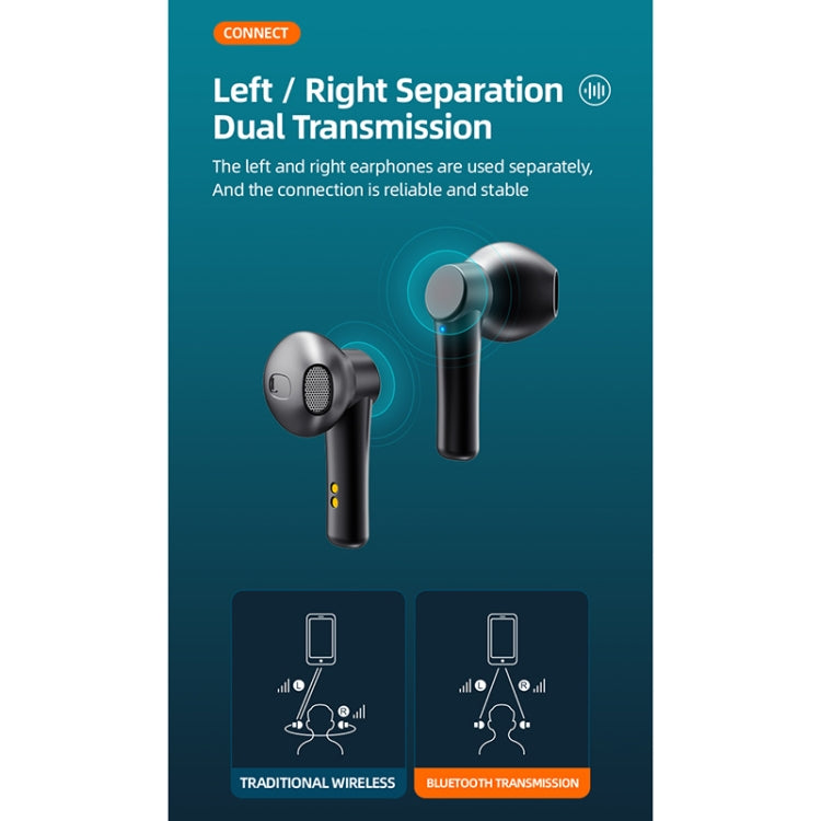 LB-8 Bluetooth 5.0 Stereo Wireless Bluetooth Earphone with Charging Box & LED Battery Display, Support Fingerprint Touch & Call & Voice Assistant & Switch Between Chinese and English