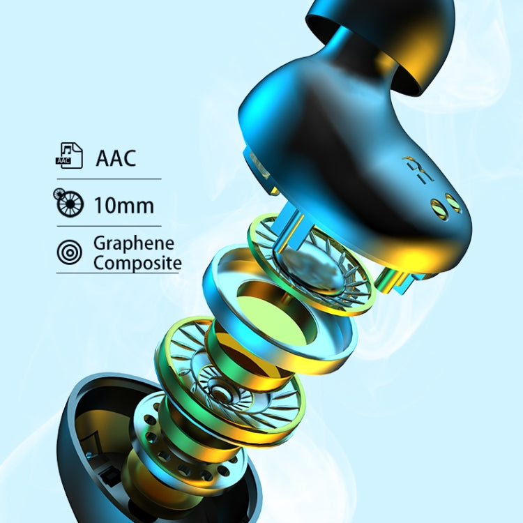 R185 Bluetooth 5.0 TWS Digital Display Wireless Bluetooth Earphone with Charging Box, Support Touch & Siri & Battery Display & Wireless Charging