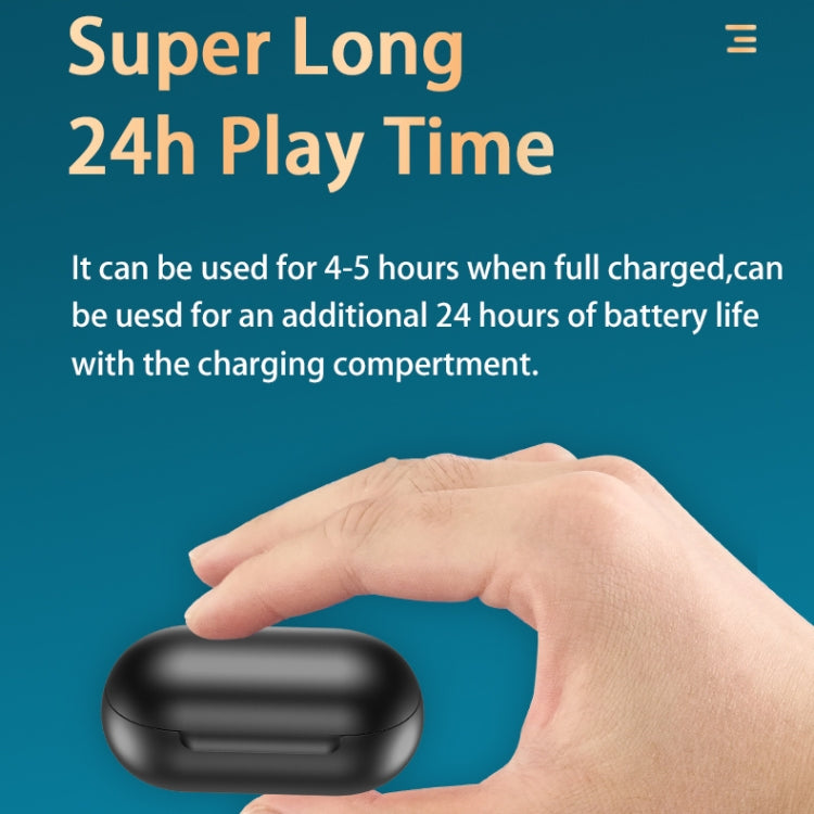 R185 Bluetooth 5.0 TWS Digital Display Wireless Bluetooth Earphone with Charging Box, Support Touch & Siri & Battery Display & Wireless Charging