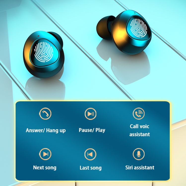 R185 Bluetooth 5.0 TWS Digital Display Wireless Bluetooth Earphone with Charging Box, Support Touch & Siri & Battery Display & Wireless Charging