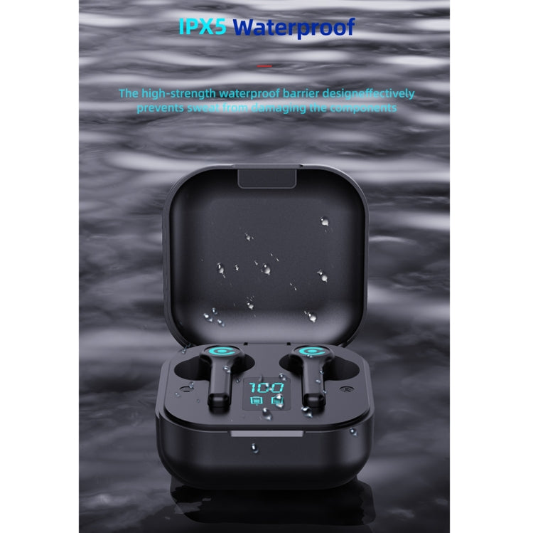 ES1 Bluetooth 5.1 TWS Digital Display Touch Wireless Bluetooth Earphone with Charging Box