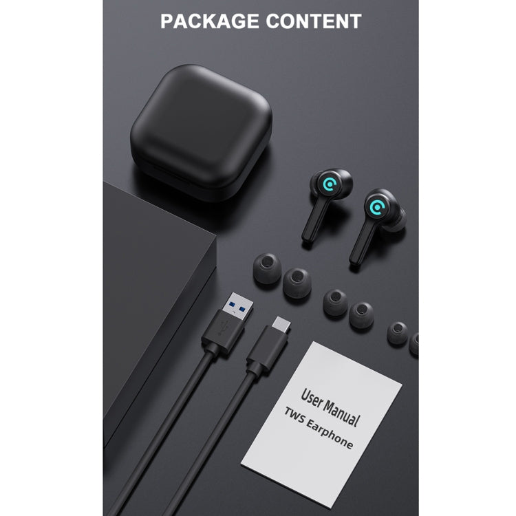 ES1 Bluetooth 5.1 TWS Digital Display Touch Wireless Bluetooth Earphone with Charging Box