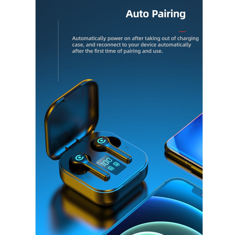 ES1 Bluetooth 5.1 TWS Digital Display Touch Wireless Bluetooth Earphone with Charging Box
