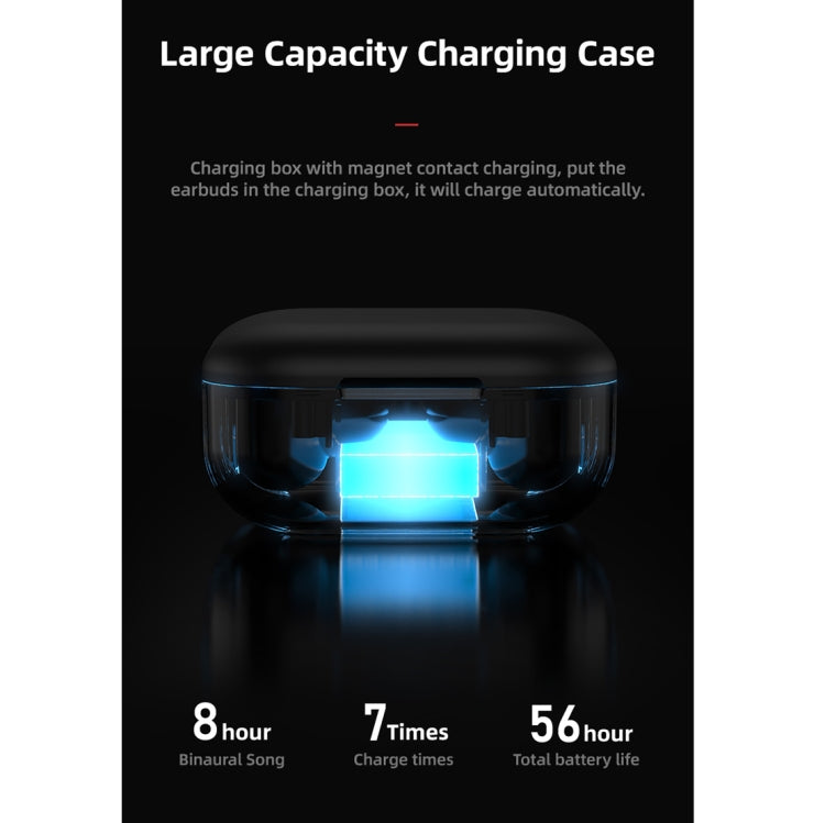 ES1 Bluetooth 5.1 TWS Digital Display Touch Wireless Bluetooth Earphone with Charging Box