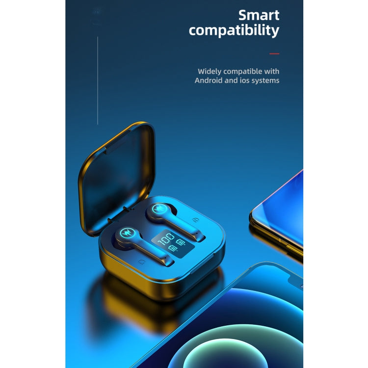 L10S Bluetooth 5.1 TWS Digital Display Touch Wireless Bluetooth Earphone with Charging Box