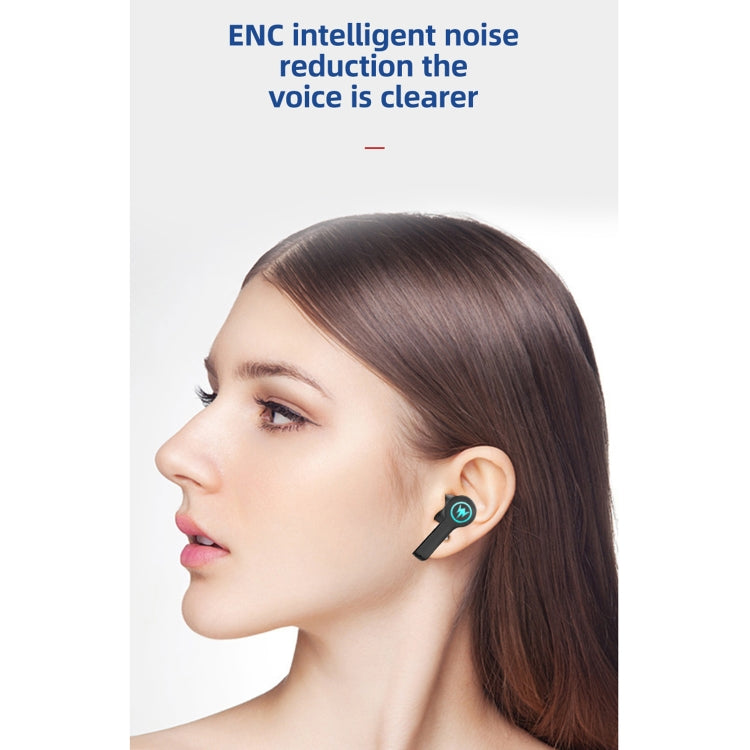 L10S Bluetooth 5.1 TWS Digital Display Touch Wireless Bluetooth Earphone with Charging Box
