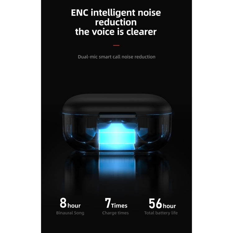 L10S Bluetooth 5.1 TWS Digital Display Touch Wireless Bluetooth Earphone with Charging Box