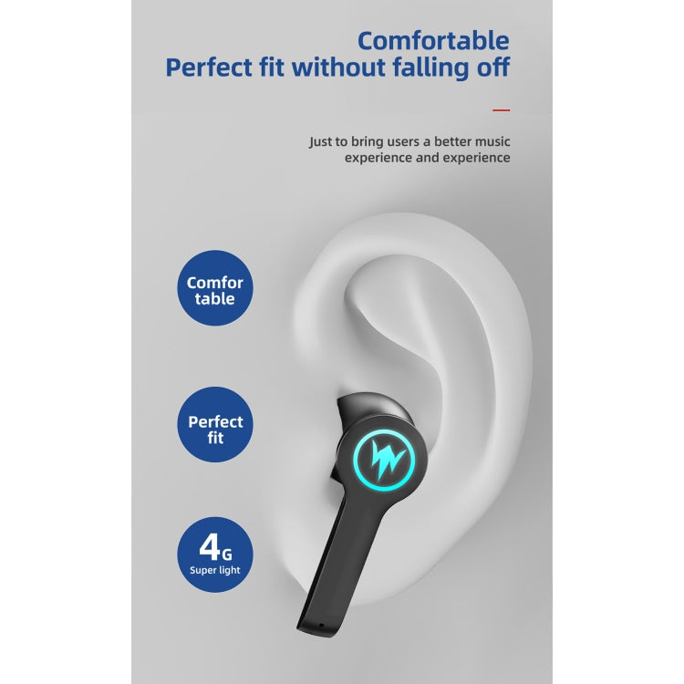 L10S Bluetooth 5.1 TWS Digital Display Touch Wireless Bluetooth Earphone with Charging Box