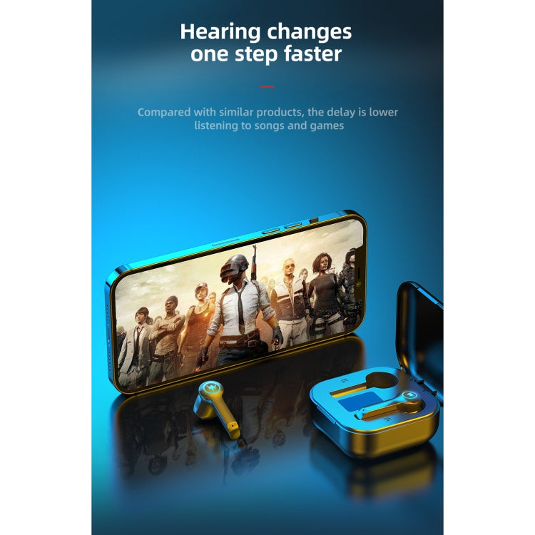 L10S Bluetooth 5.1 TWS Digital Display Touch Wireless Bluetooth Earphone with Charging Box