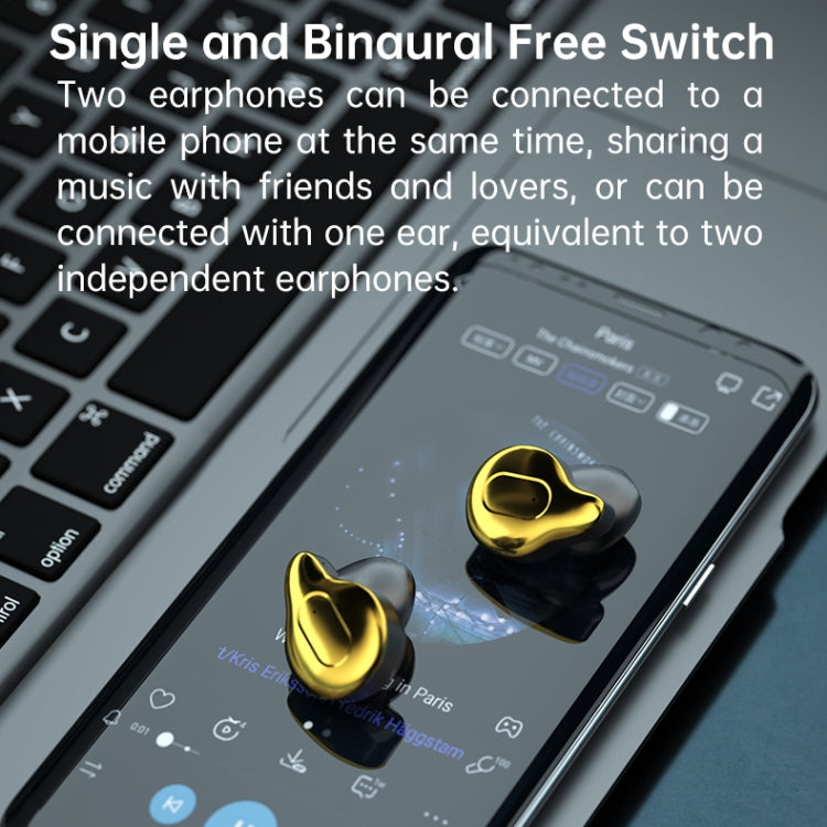 C10 Bluetooth 5.1 TWS Digital Display Wireless Bluetooth Earphone with Charging Box, Support Touch & Siri & Battery Display