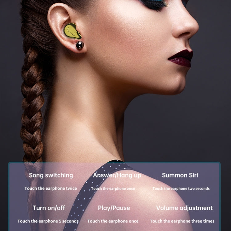 C10 Bluetooth 5.1 TWS Digital Display Wireless Bluetooth Earphone with Charging Box, Support Touch & Siri & Battery Display