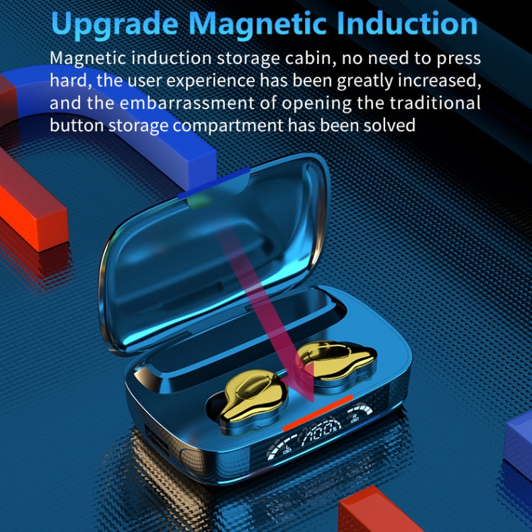 C10 Bluetooth 5.1 TWS Digital Display Wireless Bluetooth Earphone with Charging Box, Support Touch & Siri & Battery Display