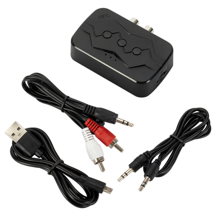 M23 2 in 1 NFC Bluetooth 5.0 Adapter Bluetooth Audio Receiver Transmitter, Support TF Card & U Disk & Hands-free Call