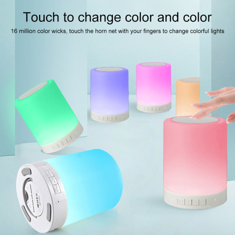 3W LED Colorful Pat Light Bluetooth Speaker , Support TF Card & 3.5mm AUX