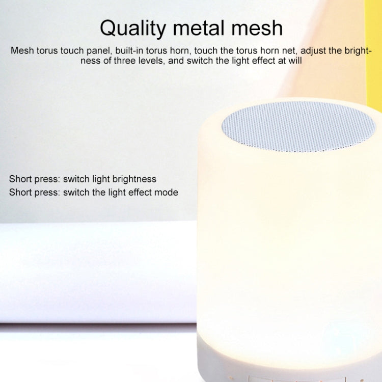 3W LED Colorful Pat Light Bluetooth Speaker , Support TF Card & 3.5mm AUX