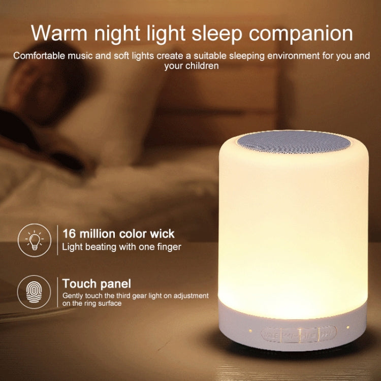 3W LED Colorful Pat Light Bluetooth Speaker , Support TF Card & 3.5mm AUX
