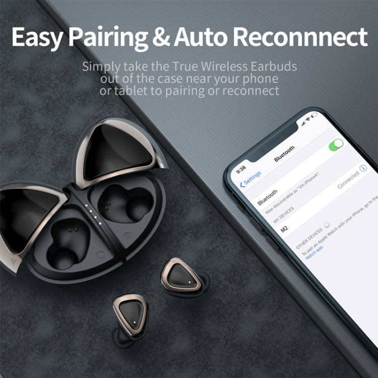 M2-HB Bluetooth 5.0 TWS Stereo Music Wireless Bluetooth Earphone