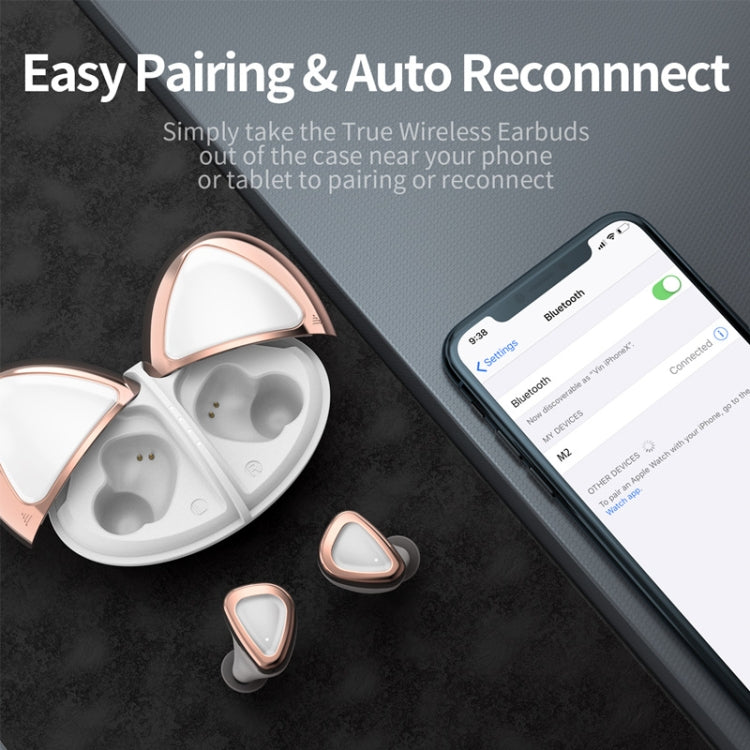 M2-HB Bluetooth 5.0 TWS Stereo Music Wireless Bluetooth Earphone