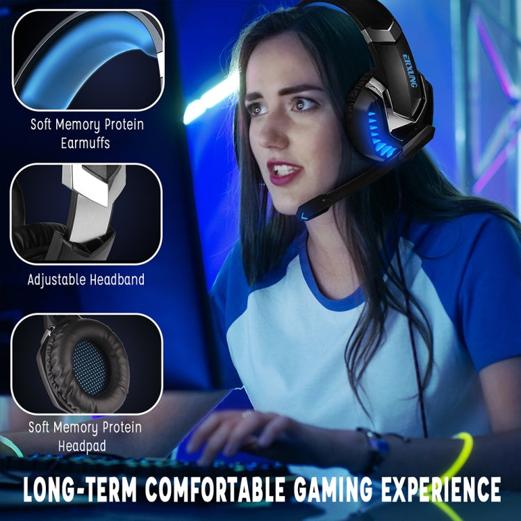 J30 PC Computer E-sports Gaming Lighting Wired Headset with Microphone