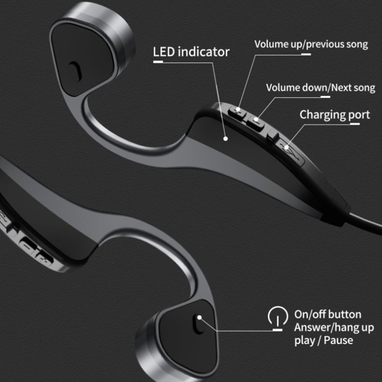 K8 Bone Conduction Bluetooth 5.0 Sports Running Earphone