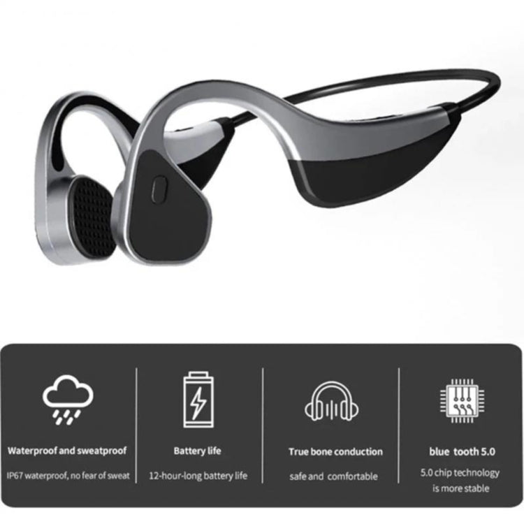 K8 Bone Conduction Bluetooth 5.0 Sports Running Earphone