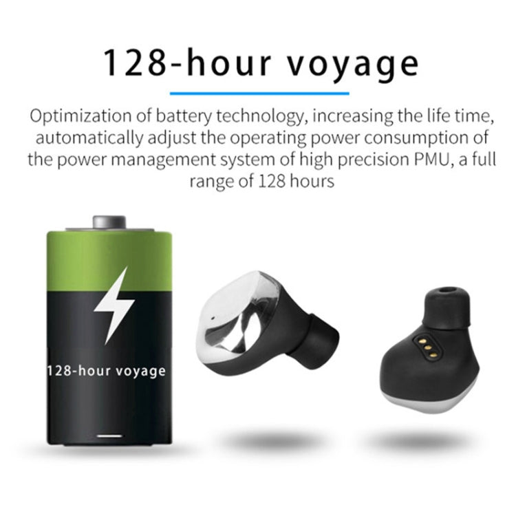 X26 DC 5V TWS IPX7 Waterproof Bluetooth 5.0 Wireless Touch Bluetooth Earphone with Charging Box, Support HD Call(Grey)