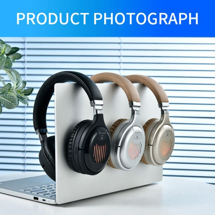TM061 Foldable Bluetooth 5.0 Wireless Headset, Support TF Card (Silver)