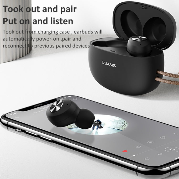 USAMS USAMS-ES001 Bluetooth 5.0 Mini TWS Binaural Wireless Bluetooth Earphone
