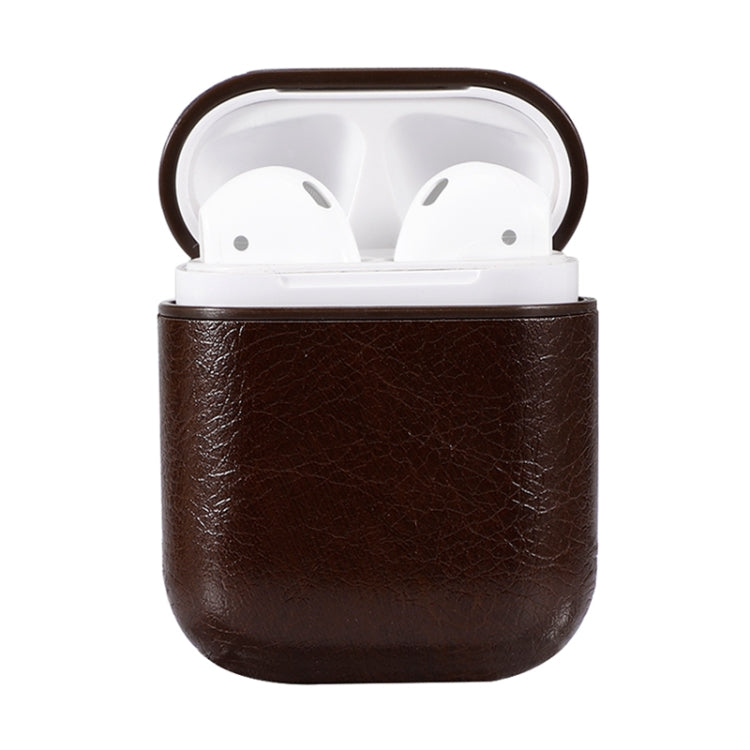 For AirPods 1/2 Classic PU Leather Wireless Earphone Protective Case