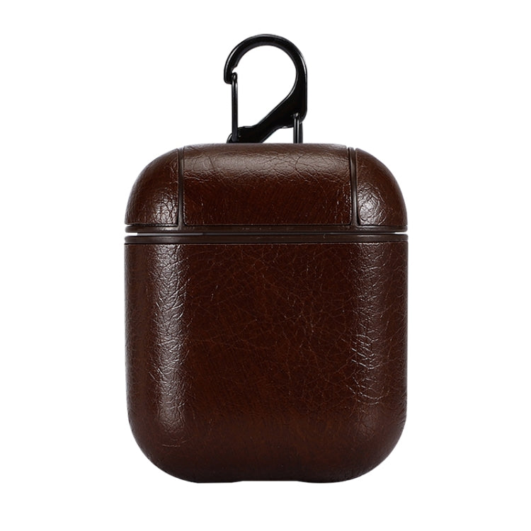 For AirPods 1/2 Classic PU Leather Wireless Earphone Protective Case