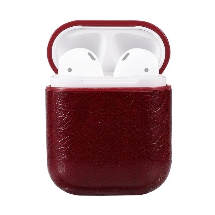 For AirPods 1/2 Classic PU Leather Wireless Earphone Protective Case