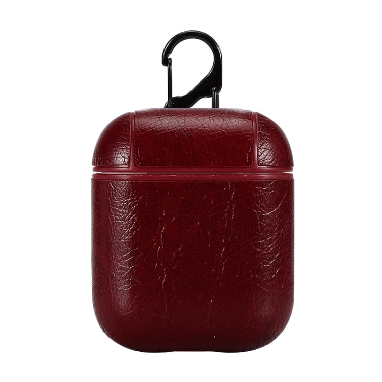 For AirPods 1/2 Classic PU Leather Wireless Earphone Protective Case