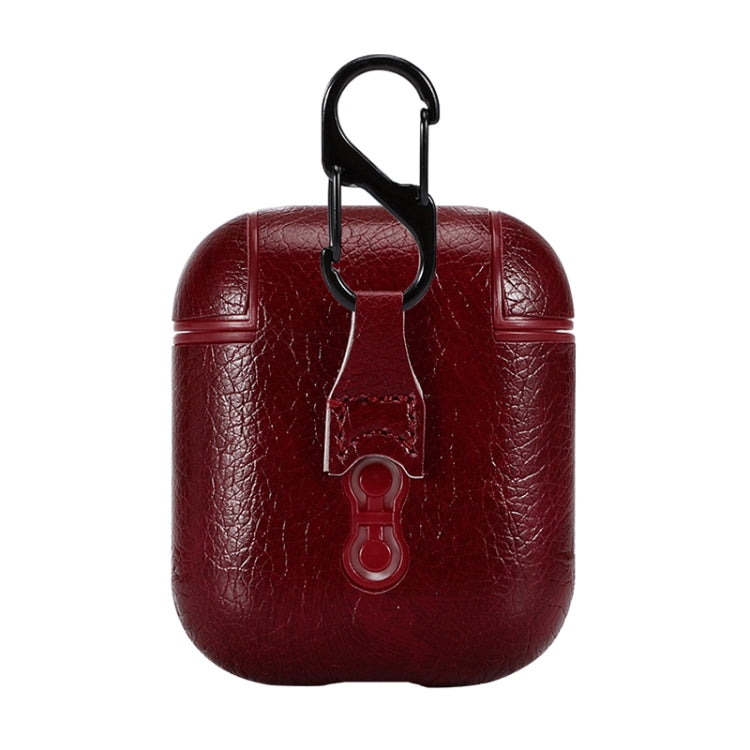 For AirPods 1/2 Classic PU Leather Wireless Earphone Protective Case