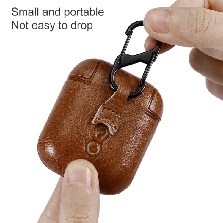 For AirPods 1/2 Classic PU Leather Wireless Earphone Protective Case