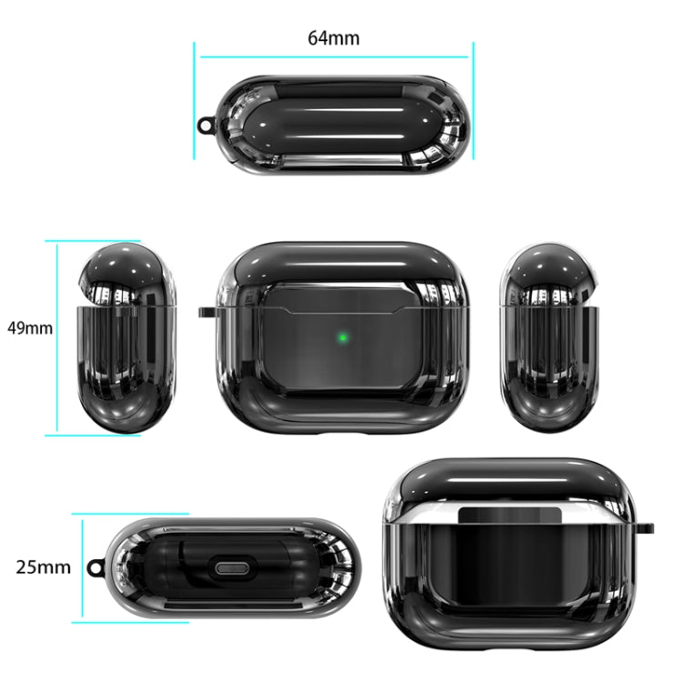 For AirPods Pro Wireless Earphone Plating Soft Protective Case