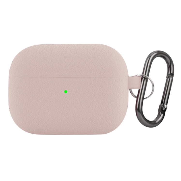 For AirPods Pro Litchi Texture Silicone Wireless Earphone Protective Case