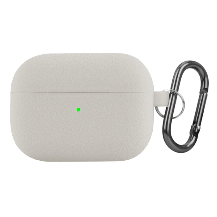 For AirPods Pro Litchi Texture Silicone Wireless Earphone Protective Case