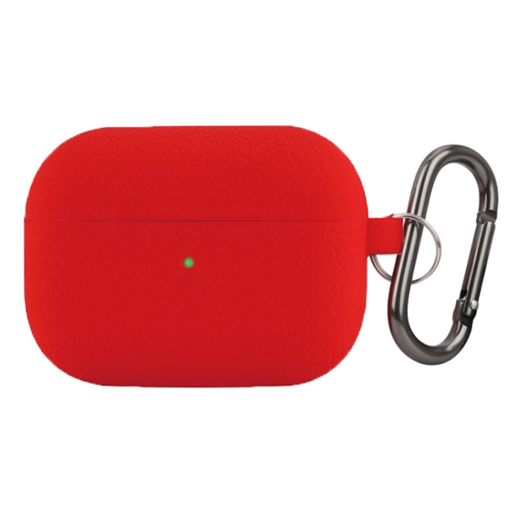 For AirPods Pro Litchi Texture Silicone Wireless Earphone Protective Case