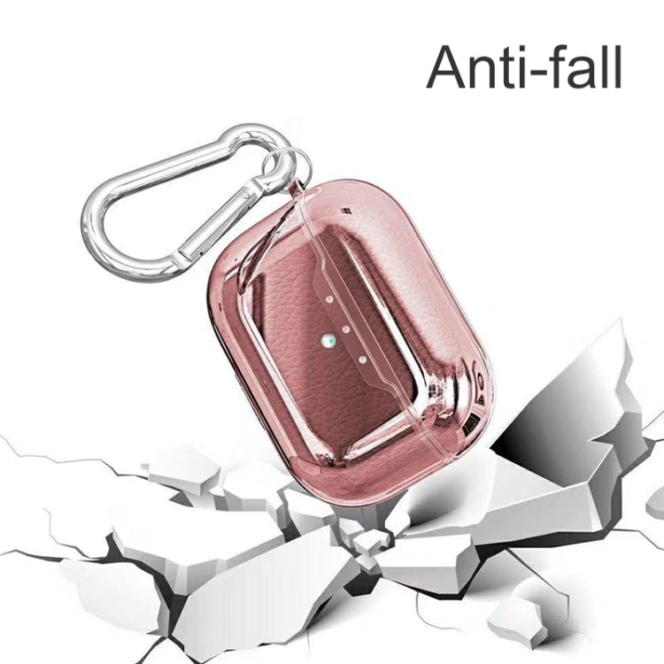 For AirPods Pro Leather Texture Plating Wireless Earphone Protective Case
