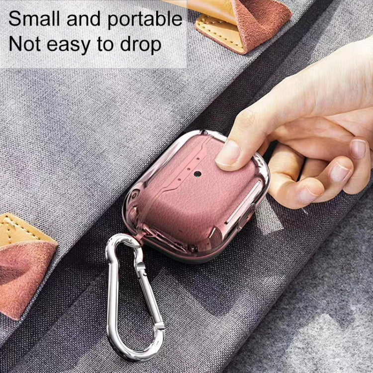 For AirPods Pro Leather Texture Plating Wireless Earphone Protective Case