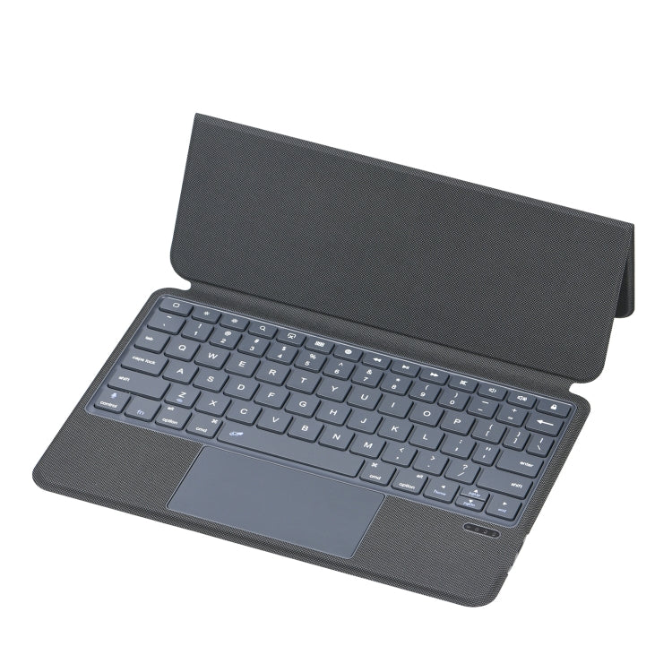 P3125-6 Grid Bluetooth Keyboard Leather Case with Touch Pad For iPad Air 5 10.9 2022 / Air 4 10.9 2020 / iPad Pro 11 2021/2020/2018(Black)
