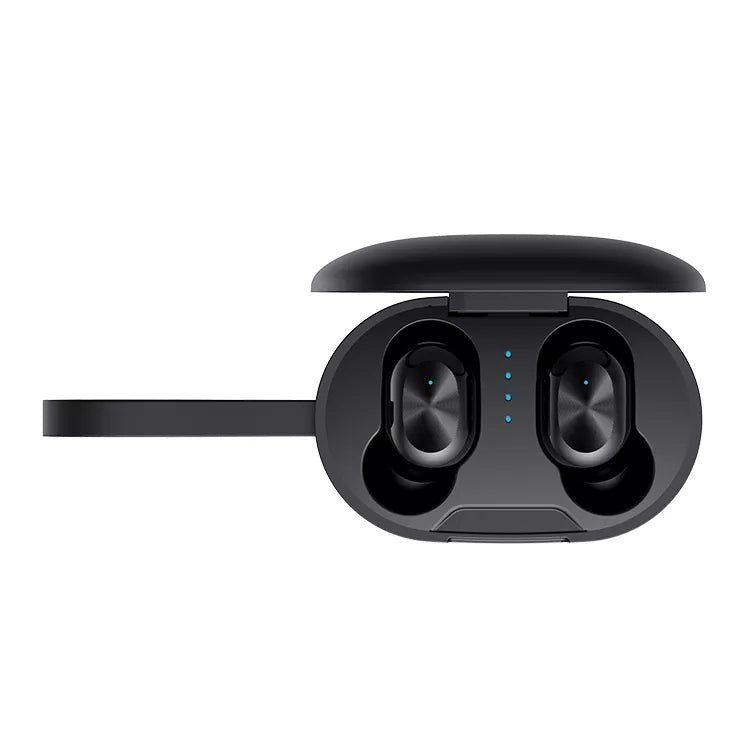 ETE-15 Waterproof Bluetooth 5.0 Binaural Touch Control TWS Wireless Earphones (Black)