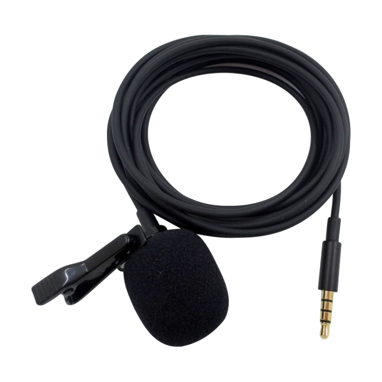 ZS0154 Recording Clip-on Collar Tie Mobile Phone Lavalier Microphone, Cable length: 2.5m (Black)