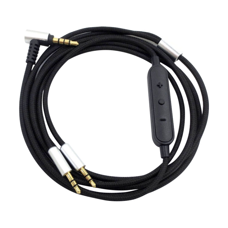 ZS0096 Wired Control Version Headphone Audio Cable for Sol Republic Master Tracks HD V8 V10 V12 X3 (Black)