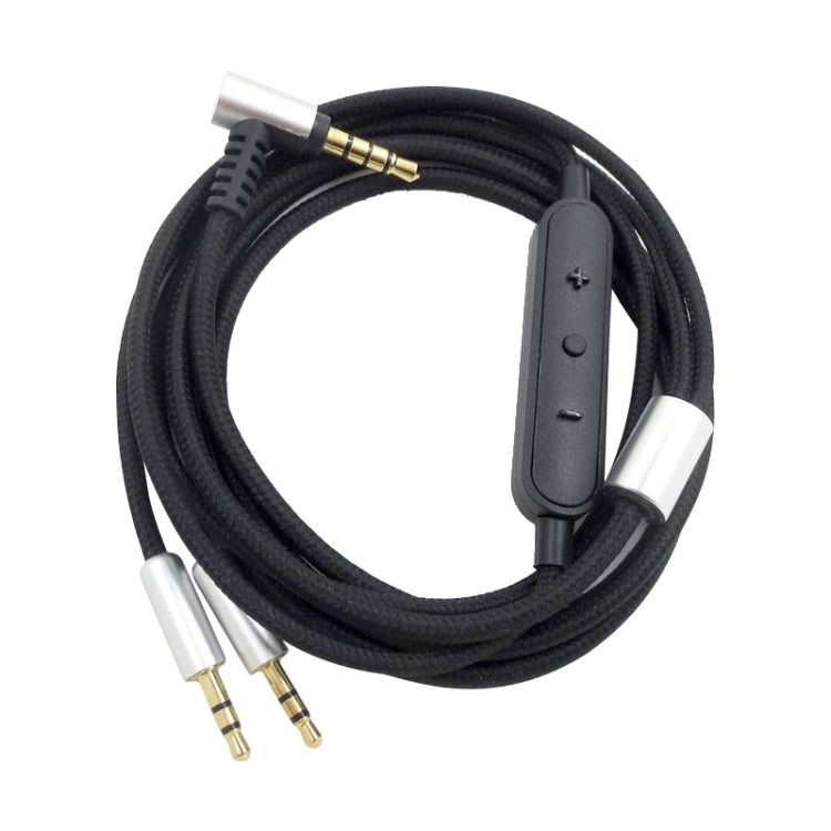 ZS0096 Wired Control Version Headphone Audio Cable for Sol Republic Master Tracks HD V8 V10 V12 X3 (Black)